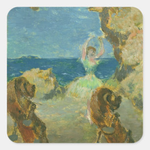 Edgar Degas   der Ballett-Tänzer, 1891 Quadratischer Aufkleber