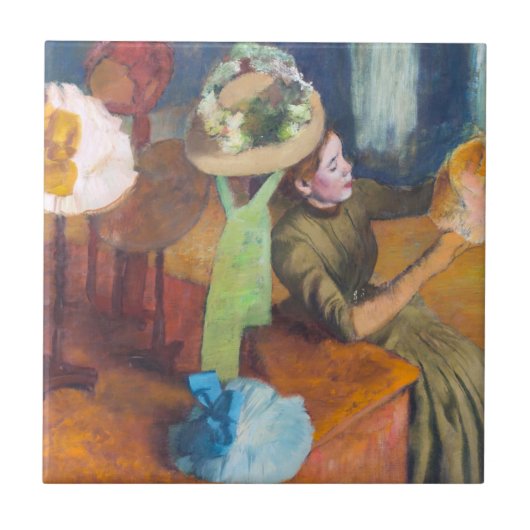 Edgar Degas - Der Hutladen Fliese (Vorderseite)