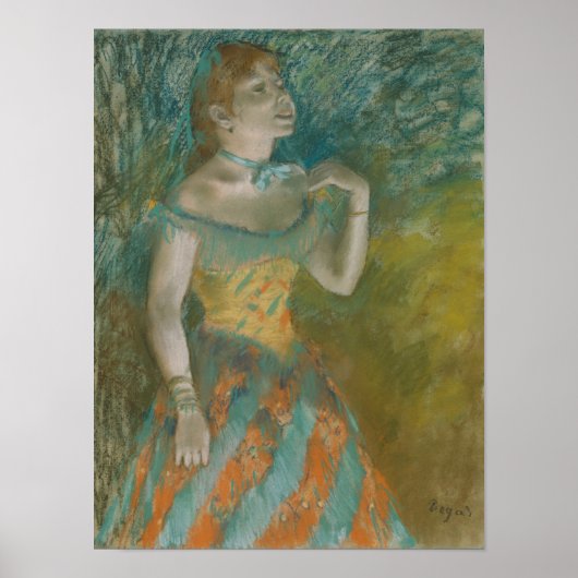 Edgar Degas | Der Sänger in Grün Poster (Vorne)