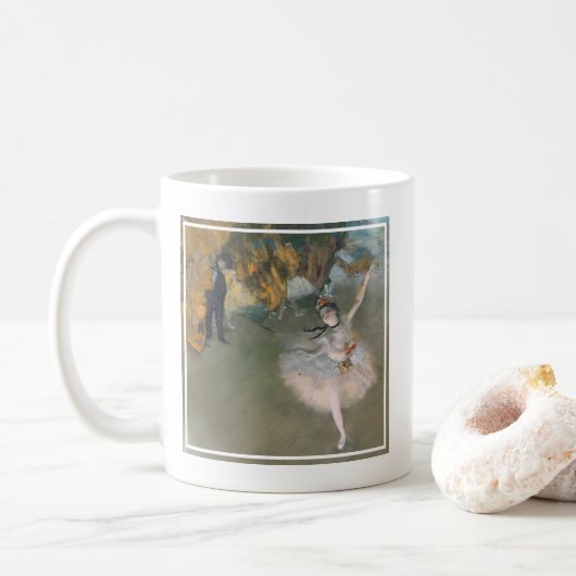 Edgar Degas | Der Star oder Tänzer auf der Bühne Kaffeetasse (Mit Donut)