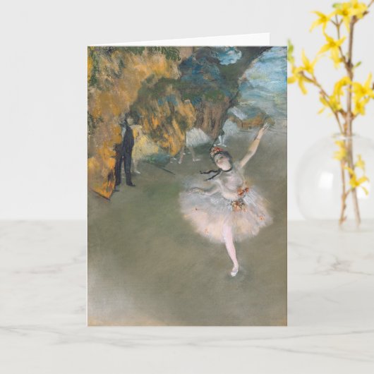 Edgar Degas | Der Star oder Tänzer auf der Bühne Karte (Gelbe Blume)