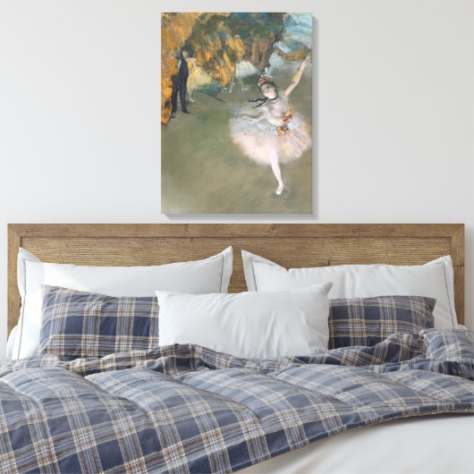 Edgar Degas | Der Star oder Tänzer auf der Bühne Leinwanddruck (Insitu (Schlafzimmer))