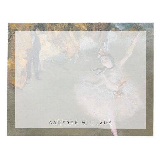 Edgar Degas | Der Star oder Tänzer auf der Bühne Notizblock (Vorderseite)