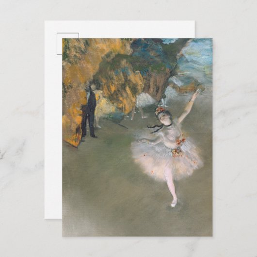 Edgar Degas | Der Star oder Tänzer auf der Bühne Postkarte (Vorne/Hinten)