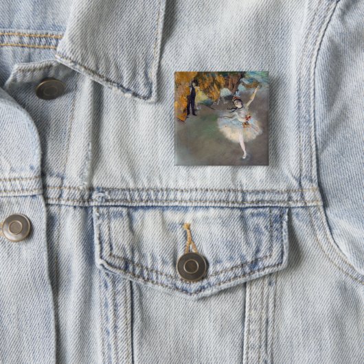 Edgar Degas - Der Star / Tänzer auf der Bühne Button (Beispiel)
