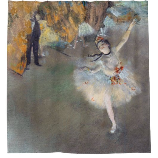 Edgar Degas - Der Star / Tänzer auf der Bühne Duschvorhang (Vorderseite)