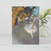 Edgar Degas - Der Star / Tänzer auf der Bühne Einladung (Stehend Vorderseite)