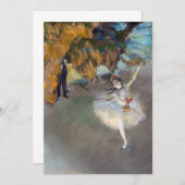 Edgar Degas - Der Star / Tänzer auf der Bühne Einladung (Vorne/Hinten)