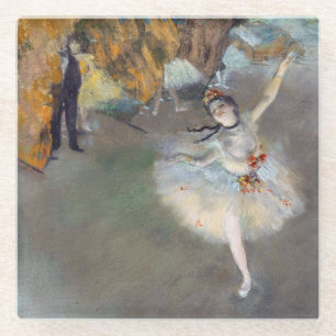 Edgar Degas - Der Star / Tänzer auf der Bühne Glasuntersetzer