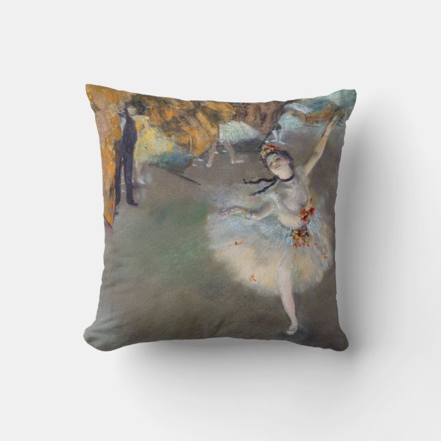 Edgar Degas - Der Star / Tänzer auf der Bühne Kissen (Vorderseite)