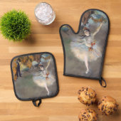 Edgar Degas - Der Star / Tänzer auf der Bühne Ofenhandschuh & Topflappen-Set (Oben Unten)