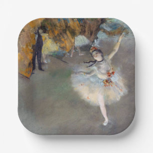 Edgar Degas - Der Star / Tänzer auf der Bühne Pappteller
