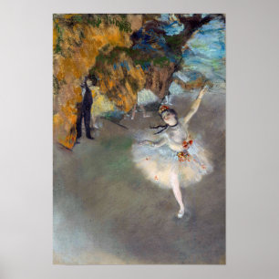 Edgar Degas - Der Star / Tänzer auf der Bühne Poster