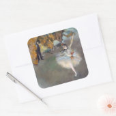 Edgar Degas - Der Star / Tänzer auf der Bühne Quadratischer Aufkleber (Umschlag)