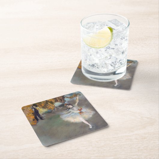 Edgar Degas - Der Star / Tänzer auf der Bühne Rechteckiger Pappuntersetzer (Vor Ort)