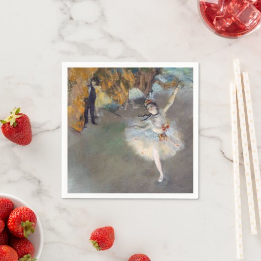 Edgar Degas - Der Star / Tänzer auf der Bühne Serviette (Beispiel)