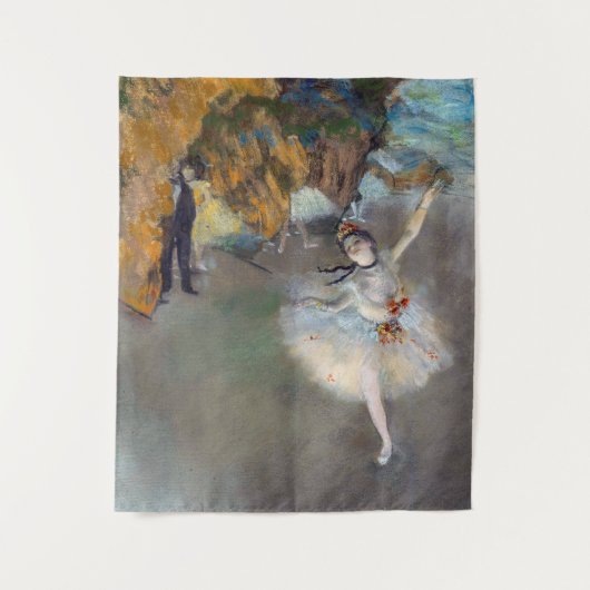 Edgar Degas - Der Star / Tänzer auf der Bühne Wandteppich (Vorderseite)