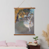 Edgar Degas - Der Star / Tänzer auf der Bühne Wandteppich Mit Holzrahmen (Schlafzimmer)