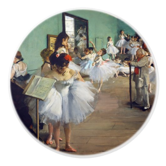Edgar Degas - Der Tanzunterricht Keramikknauf (Vorderseite)