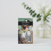 Edgar Degas - Der Tanzunterricht - QR Code Visitenkarte (Stehend Vorderseite)