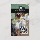 Edgar Degas - Der Tanzunterricht - QR Code Visitenkarte (Vorderseite)