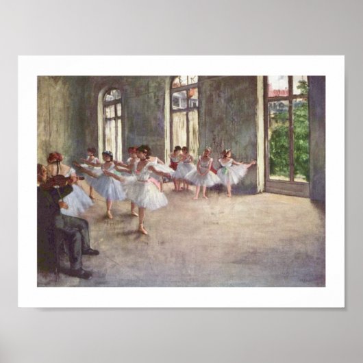 Edgar Degas | Die Ballett-Probe Poster (Vorne)