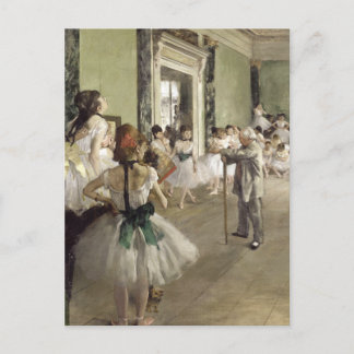 Edgar Degas | Die Ballettklasse | Neue Adresse Ankündigungspostkarte