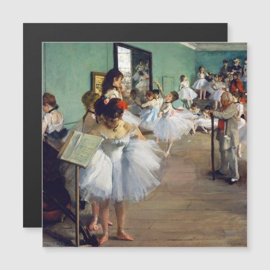Edgar Degas - Die Dance-Klasse der Magnetkarte (Vorne/Hinten)