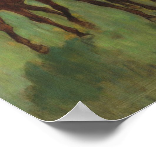 Edgar Degas | Die Fahrer Poster (Ecke)