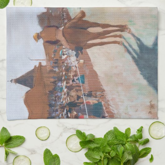 Edgar Degas - Die Parade Geschirrtuch (Gefaltet)