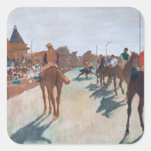 Edgar Degas - Die Parade Quadratischer Aufkleber