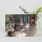 Edgar Degas - Die Probe des Balletts auf der Bühne Einladung (Stehend Vorderseite)