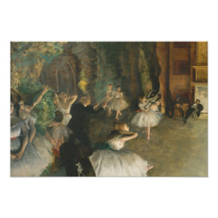 Edgar Degas - Die Probe des Balletts auf der Bühne Fotodruck