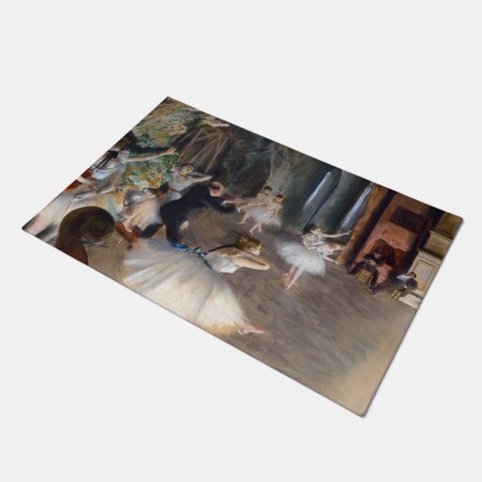 Edgar Degas - Die Probe des Balletts auf der Bühne Fußmatte (Schrägansicht)