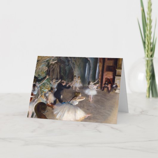 Edgar Degas - Die Probe des Balletts auf der Bühne Karte (Vorderseite)