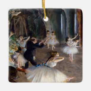 Edgar Degas - Die Probe des Balletts auf der Bühne Keramikornament