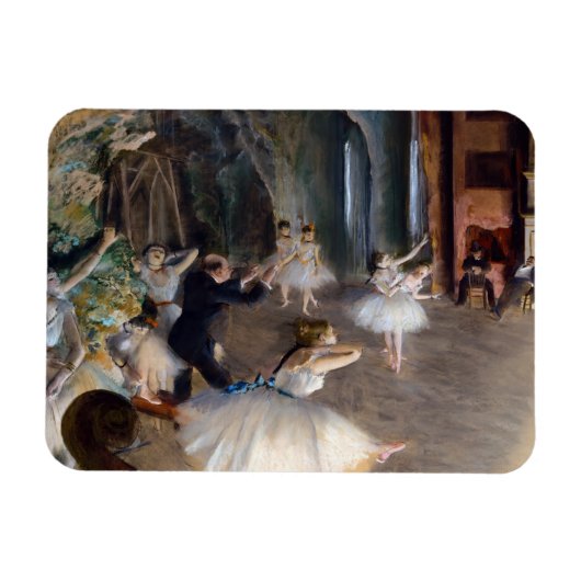 Edgar Degas - Die Probe des Balletts auf der Bühne Magnet (Horizontal)