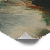 Edgar Degas - Die Probe des Balletts auf der Bühne Poster (Ecke)