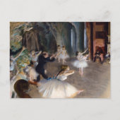 Edgar Degas - Die Probe des Balletts auf der Bühne Postkarte (Vorderseite)