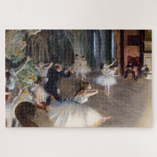 Edgar Degas - Die Probe des Balletts auf der Bühne Puzzle (Horizontal)