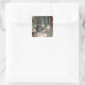 Edgar Degas | Die Probe des Balletts auf der Bühne Quadratischer Aufkleber (Tasche)