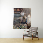 Edgar Degas - Die Probe des Balletts auf der Bühne Wandteppich (Beispiel)