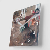 Edgar Degas - Die Probe Quadratische Wanduhr (Winkel)