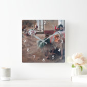 Edgar Degas - Die Probe Quadratische Wanduhr (Zuhause)