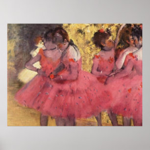 Edgar Degas Die rosa Tänzer Poster
