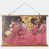 Edgar Degas Die rosa Tänzer Wandteppich Mit Holzrahmen (Vorne)