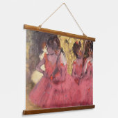 Edgar Degas Die rosa Tänzer Wandteppich Mit Holzrahmen (Gewinkelt)