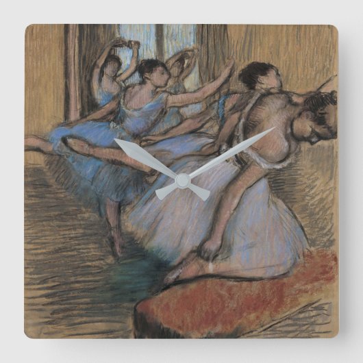 Edgar Degas | die Tänzer Quadratische Wanduhr (Vorderseite)
