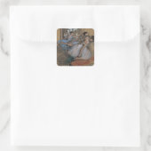 Edgar Degas | Die Tänzer Quadratischer Aufkleber (Tasche)