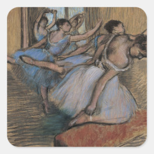 Edgar Degas Die Tänzer Quadratischer Aufkleber
